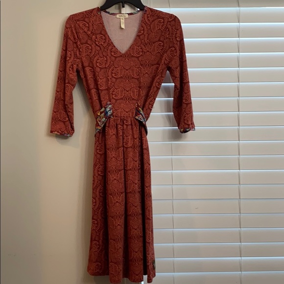 Matilda Jane Arianna Brick Red Orange Dress - Picture 4 of 10